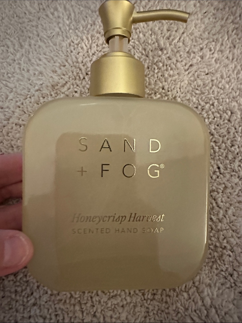 Sand and Fog honey crisp harvest hand soap. 8.5 oz, new
